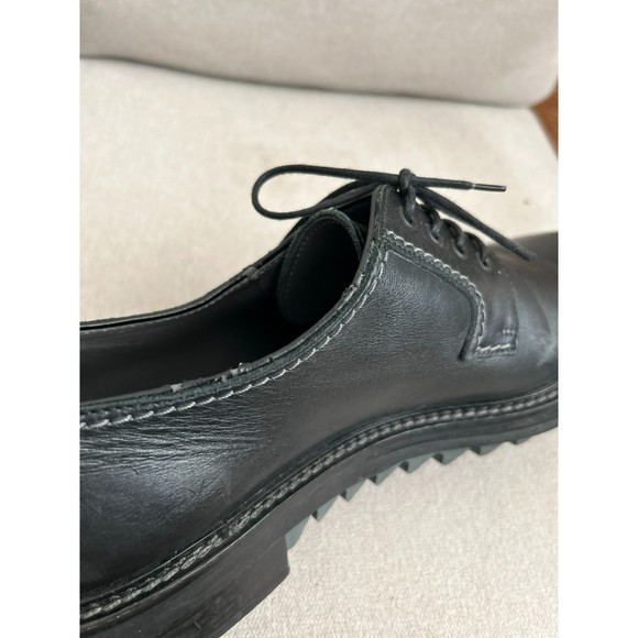 LANVIN Lace Up And Monkstrap Leather Black oxford loafers size 12 - Picture 7 of 16
